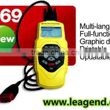 CAN OBD2/EOBD Multi vehicle engine DIY scan tool /auto Code Reader T69-5 languages,support live data graph and data print out