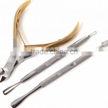 Nail Cuticle Spoon Pusher Remover Cutter Nipper Cut Clipper Set/ Beauty instruments manicure and pedicure