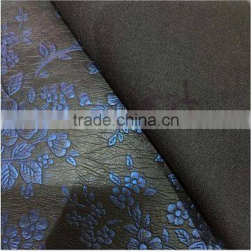 Classical Design PU leather for garments usage , soft hand feeling with Suede & Viscose Backing for garment as skirts and jacket