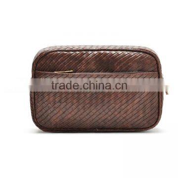 Custom european woven pattern pu storage bag, toiletry bag, cosmetic bag