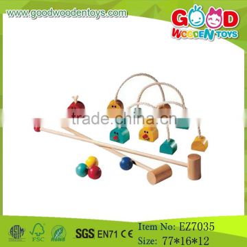 2015 New Wooden Toy Croquet Set,Outdoor Game Croquet Toys,Educational Children Croquet Game