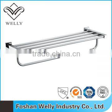 Newest USA Design Stainless Steel Wall Mounted Bath Towel Rack With Shelf