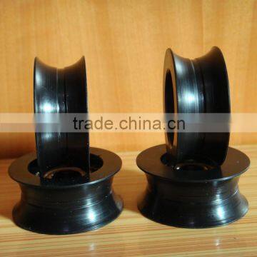 CNC Machining Black Nylon Polyamide PA6 Pulley Wheels With Bearings Quality Choice photo-4