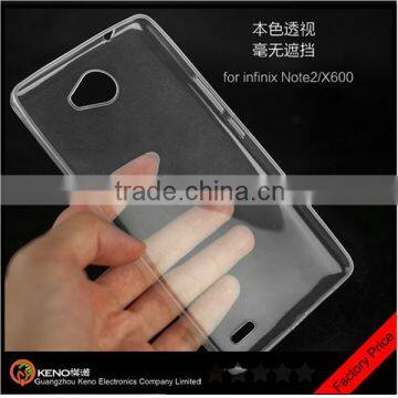 Keno 0.3mm Ultra Thin Clear Rubber Soft TPU Matte Back Cover Case for Infinix Note 2 X600