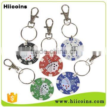 Manufacturer Wholesale Cheap Metal Custom Poker Chip Keychain