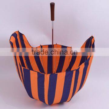Wood Hadle Yellow/blue Big Hat Umbrella photo-5