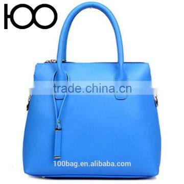 2016 high quality pink PU leather lady handbag