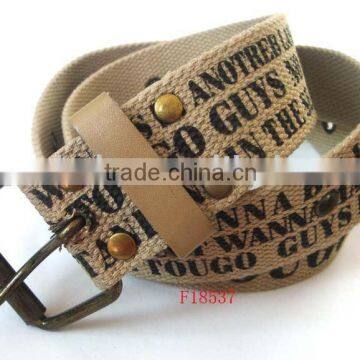 European print webbing belt