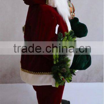 XM-A6071 Plush 48 Inch Indoor Inflatable Santa Christmas Ornament With Gifts and Lighted Tree Circle photo-2