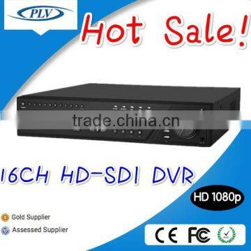 High quality 200w pixels 16channel support 8 SATA HDD hd sdi cms h.264 dvr