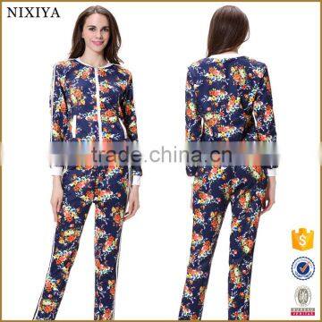 2016 Guangzhou autumn long sleeve printed women suits