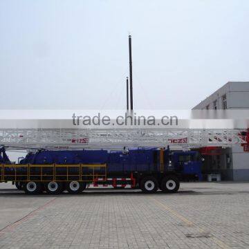 Truck mounted workover rig for oilfield using