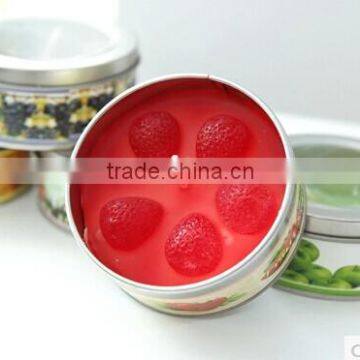 small metal wholesale candle tin box with lid,scented candle in tin box/decorative tin boxes with lids