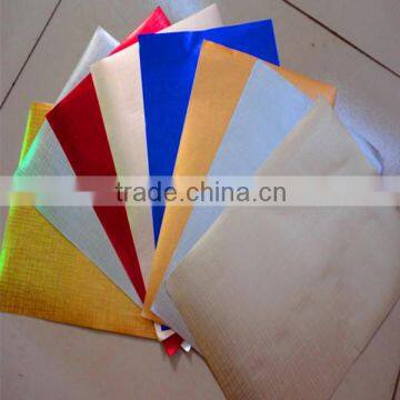 laminated embossed gold&silver cardboard for gift wrapping
