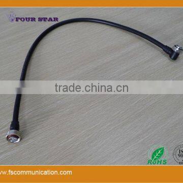 1/2'' Superflexible Cable Assembly With 7/16 Plug to 7/16 Plug Right Angle Connector