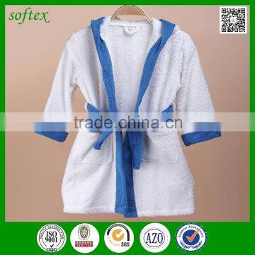 China wholesale cheap terry cotton and pattern cotton bathrobe for children