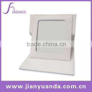 White squre makeup table mirror foldable for travelling