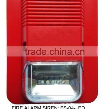 FS-04,DC12V 24V fire alarm siren with led light,price of factory