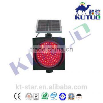 Wholesale 12 Volt Yellow Ball Red Slow Solar Energy Led Warning Flashing Traffic Light photo-3