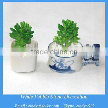 White round pebble stone for flower pots