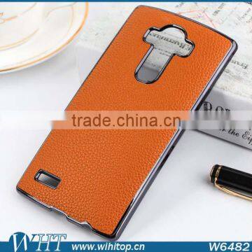 New Product Chrome Gold Side PC Leather Coated Cell Phone Case for LG G4 photo-5