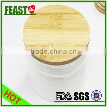 Hot selling top grade bamboo tea canister ceramic airtight bamboo lid tea canister food safe bamboo tea canister