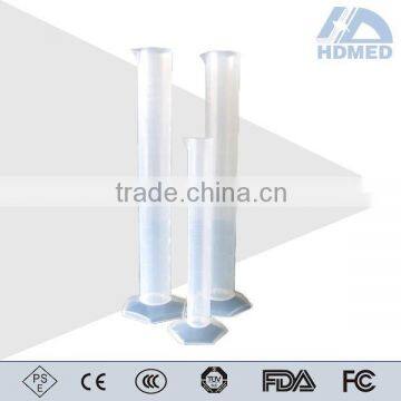 HDMED PLASTIC GRADUATED CYLINDERS HEX BOTTOM