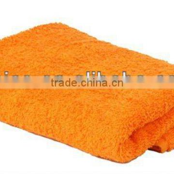 100% cotton fabric textile orange terry wholesale bath towel