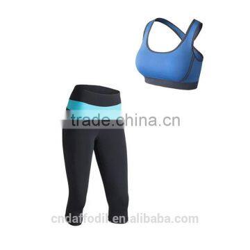 Custom women nylon compression active workout fitness sports wear