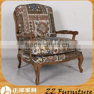 Vinatge Armchair with Footrest Cane Back Living Room Armchair