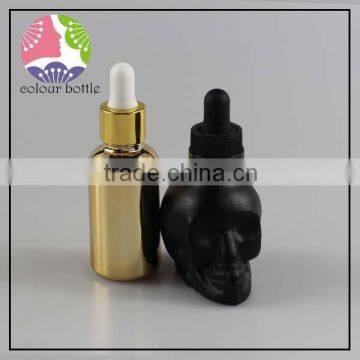 trade assurance clear amber blue etc round 30ml glass dropper bottle for smoke oil with child safety dropper In Stock 2 3