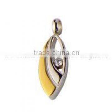 Exquisite drop shape stainless steel pendant single stone pendant jewelry