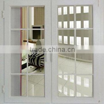 cheap price with tempered glass pvc window profile