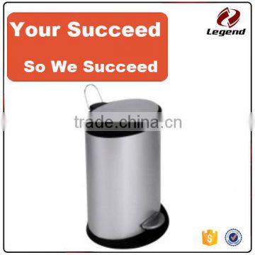 Stainless steel pedal trash bin