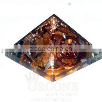 Tiger Eye Orgonite Baby Pyramid | Orgonite Wholesale Pyramid Supplier | Pyramid Meditation