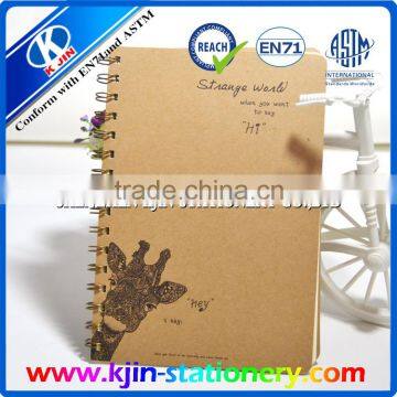 Wholesale eco friendly notebook thick paper craft spiral notebook a5 back to school