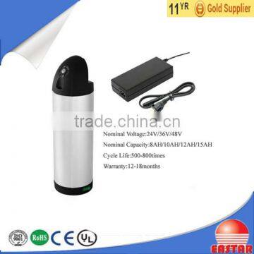 water bottle electric bike battery price lithium 24V 12Ah battery for electric bike