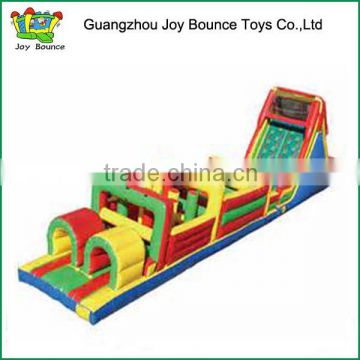 2015 cheap outdoor inflatable obstacle course bouncer for kids paly or rental