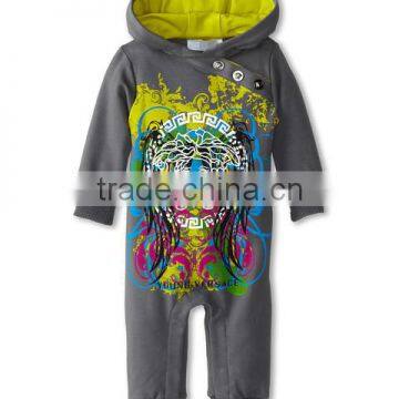 2015 Autumn Baby Boys Colourful Print Warm Hoodies Romper For Wholesale