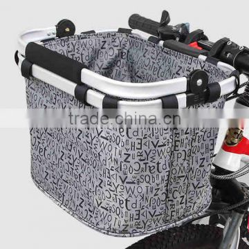 Movable bicycle front basket