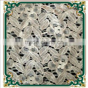 95# Milky white nylon cotton lace fabric cloth