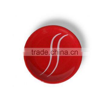 Red Ceramic Round Ashtray