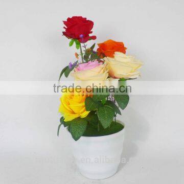 table wedding decoration LED artificial rose artificial potted flower