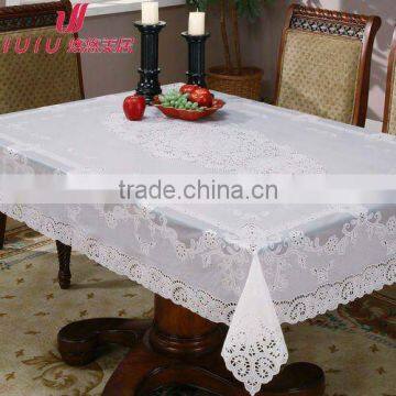 pvc long lace table linen