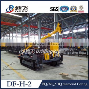 Portable hydraulic diamond core drill rig with 1000m drilling capacity