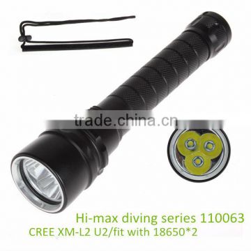 NEW Diving Torch CREE XM-L U2*3 LED 4000 Lumens underwater led dive light