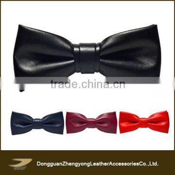 Custom fashion soft leather boys bow ties