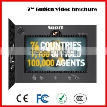 Business gift video brochure booklet/touch screen lcd video