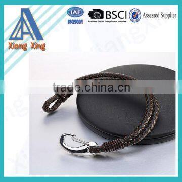 Customized Logo Genuine Mens Handmade Braided Leather Bracelet