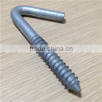 Carbon steel wood screw hook zinc plated